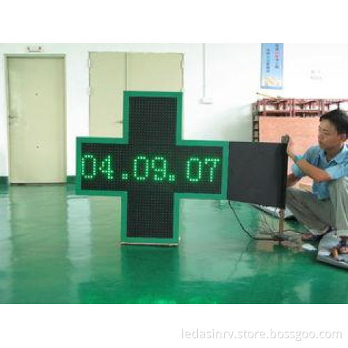P20 3D outdoor high brightness green pharmacy led signs cro